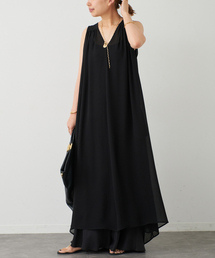 Deuxieme Classe ワンピース 黒 0204125M0040 Deuxieme Classe（ドゥーズィエムクラス）の「トリアセジョー