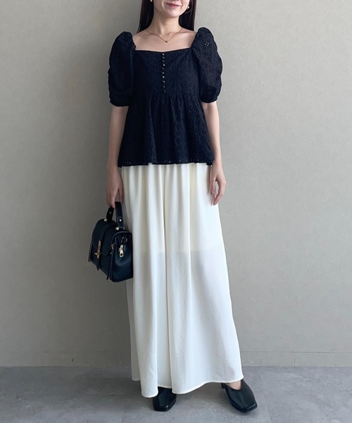 mysty woman（ミスティウーマン）の「グレースカットミュール 592369（スリッポン・レディース・オフホワイト/ブラック・MEDIUM/LARGE）」の16枚目の写真