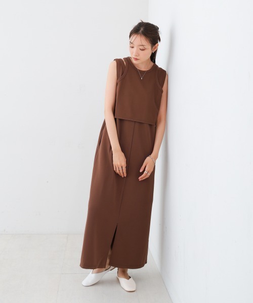 Bab(バブ)の「【S・Mサイズ展開】レイヤードSETワンピース(ワンピース・レディース・ホワイト系その他/ブラウン/ブラック・S/M)」の17枚目の写真