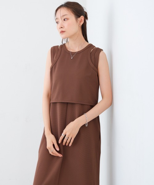 Bab(バブ)の「【S・Mサイズ展開】レイヤードSETワンピース(ワンピース・レディース・ホワイト系その他/ブラウン/ブラック・S/M)」の21枚目の写真