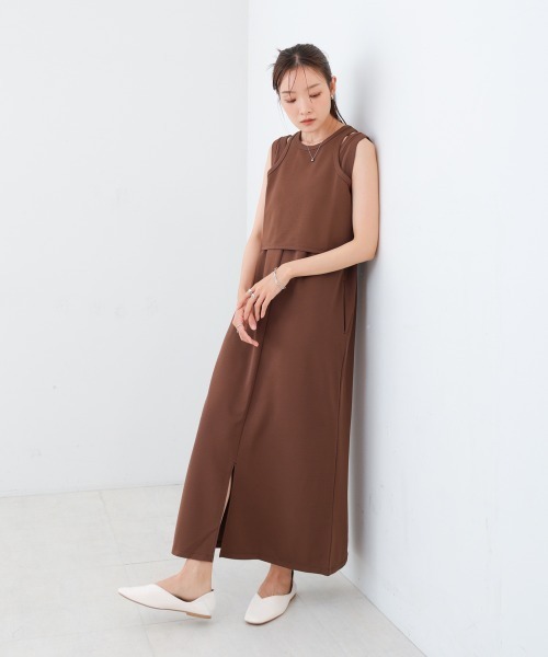 Bab(バブ)の「【S・Mサイズ展開】レイヤードSETワンピース(ワンピース・レディース・ホワイト系その他/ブラウン/ブラック・S/M)」の22枚目の写真