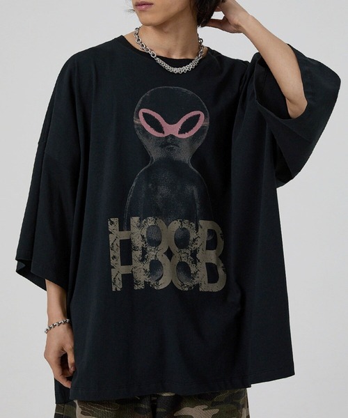 HOODHOOD（フッドフッド）の「【UNISEX】HOODHOOD／AlienOverfit Ｔ（Tシャツ/カットソー・レディース・ホワイト/ブラック/パープル・MEDIUM）」の3枚目の写真