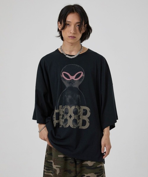 HOODHOOD（フッドフッド）の「【UNISEX】HOODHOOD／AlienOverfit Ｔ（Tシャツ/カットソー・レディース・ホワイト/ブラック/パープル・MEDIUM）」の10枚目の写真