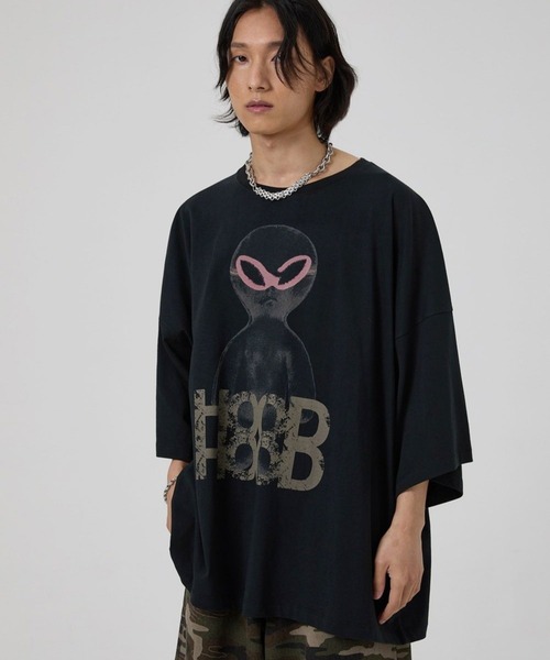 HOODHOOD（フッドフッド）の「【UNISEX】HOODHOOD／AlienOverfit Ｔ（Tシャツ/カットソー・レディース・ホワイト/ブラック/パープル・MEDIUM）」の11枚目の写真