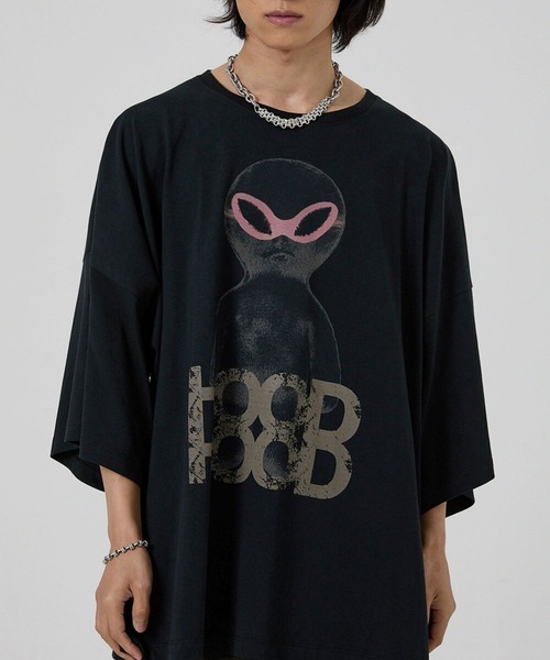 HOODHOOD（フッドフッド）の「【UNISEX】HOODHOOD／AlienOverfit Ｔ（Tシャツ/カットソー・レディース・ホワイト/ブラック/パープル・MEDIUM）」の14枚目の写真