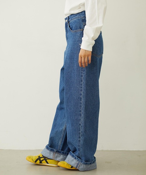 MILKFED.（ミルクフェド）の「BOYFRIEND LOOSE DENIM PANTS（デニムパンツ・レディース・ブラック/インディゴブルー/ライトインディゴブルー・S/M）」の5枚目の写真