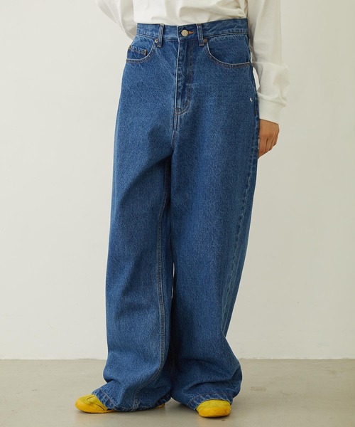 MILKFED.（ミルクフェド）の「BOYFRIEND LOOSE DENIM PANTS（デニムパンツ・レディース・ブラック/インディゴブルー/ライトインディゴブルー・S/M）」の7枚目の写真