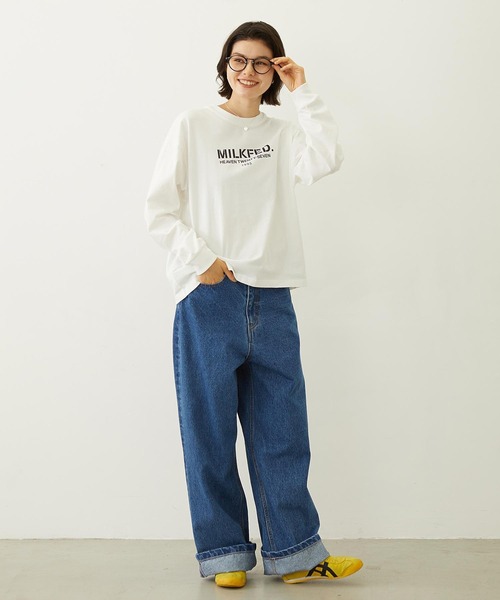 MILKFED.（ミルクフェド）の「BOYFRIEND LOOSE DENIM PANTS（デニムパンツ・レディース・ブラック/インディゴブルー/ライトインディゴブルー・S/M）」の12枚目の写真