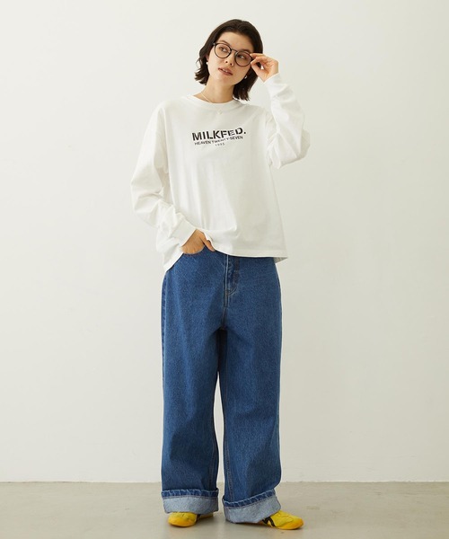 MILKFED.（ミルクフェド）の「BOYFRIEND LOOSE DENIM PANTS（デニムパンツ・レディース・ブラック/インディゴブルー/ライトインディゴブルー・S/M）」の13枚目の写真