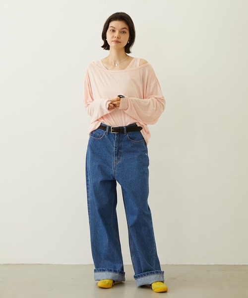 MILKFED.（ミルクフェド）の「BOYFRIEND LOOSE DENIM PANTS（デニムパンツ・レディース・ブラック/インディゴブルー/ライトインディゴブルー・S/M）」の17枚目の写真