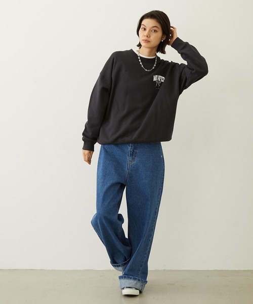 MILKFED.（ミルクフェド）の「BOYFRIEND LOOSE DENIM PANTS（デニムパンツ・レディース・ブラック/インディゴブルー/ライトインディゴブルー・S/M）」の19枚目の写真