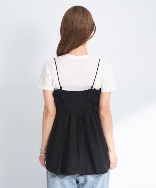 URBAN RESEARCH Sonny Label（アーバンリサーチサニーレーベル）の「コットンフリルキャミソール（キャミソール・レディース・ブラウン/ブラック・FREE）」の11枚目の写真