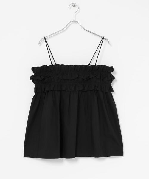 URBAN RESEARCH Sonny Label（アーバンリサーチサニーレーベル）の「コットンフリルキャミソール（キャミソール・レディース・ブラウン/ブラック・FREE）」の12枚目の写真