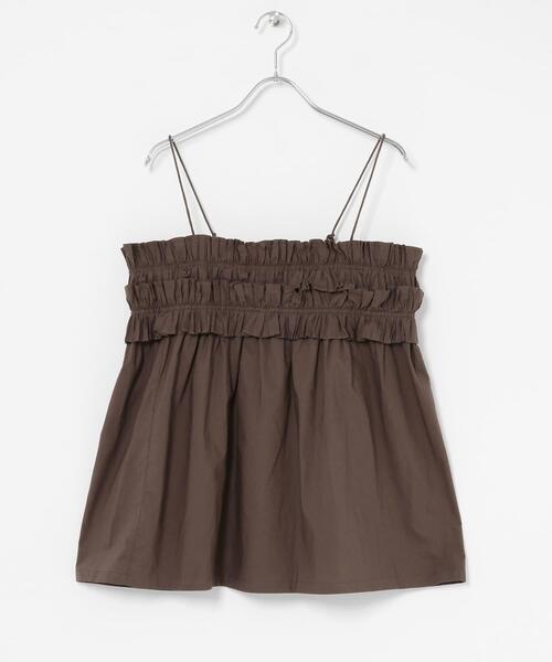 URBAN RESEARCH Sonny Label（アーバンリサーチサニーレーベル）の「コットンフリルキャミソール（キャミソール・レディース・ブラウン/ブラック・FREE）」の20枚目の写真