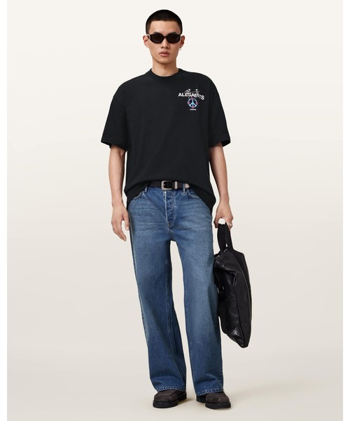 ALLSAINTS(オールセインツ)の「REINCARNATE SHORT SLEEVE CREW NECK T-SHIRT | REINCARNATE 半袖 クルー ネック Tシャツ(Tシャツ/カットソー・メンズ・ブラック・S/M/L/XS)」の4枚目の写真