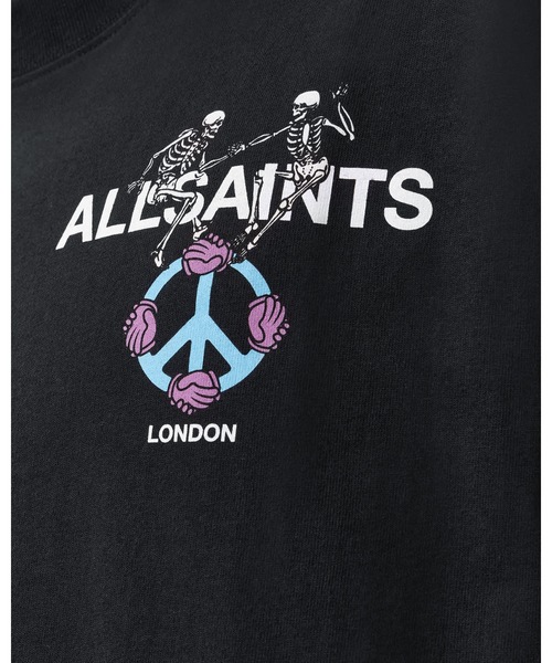 ALLSAINTS(オールセインツ)の「REINCARNATE SHORT SLEEVE CREW NECK T-SHIRT | REINCARNATE 半袖 クルー ネック Tシャツ(Tシャツ/カットソー・メンズ・ブラック・S/M/L/XS)」の7枚目の写真