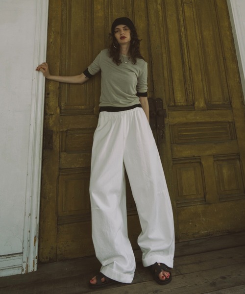 HANNE（アン）の「2PACKシアーハーフスリーブTEE（Tシャツ/カットソー・レディース・ホワイト/ピンク/ベージュ・FREE）」の18枚目の写真