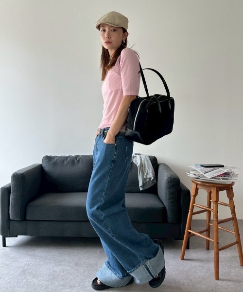 HANNE（アン）の「2PACKシアーハーフスリーブTEE（Tシャツ/カットソー・レディース・ホワイト/ピンク/ベージュ・FREE）」の15枚目の写真