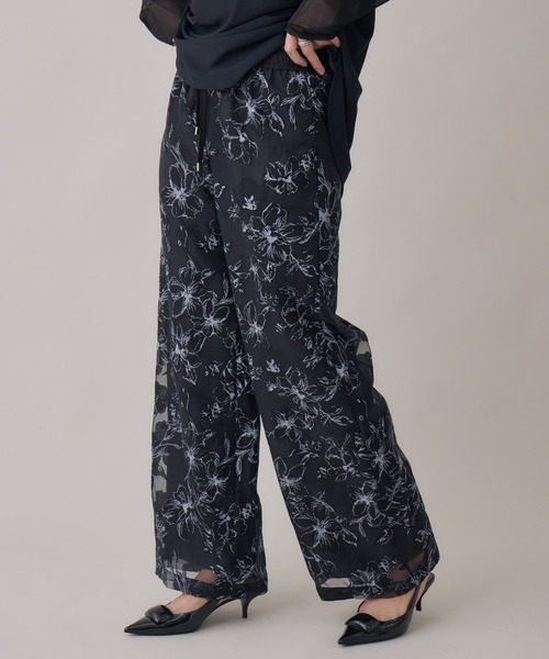 Paradise Picnic(パラダイスピクニック)の「大花柄イージーパンツ(その他パンツ・レディース・ブラック/ベージュ・FREE)」の1枚目の写真