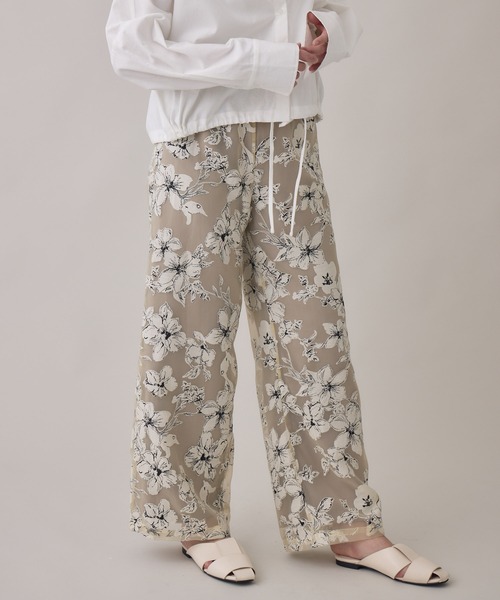 Paradise Picnic(パラダイスピクニック)の「大花柄イージーパンツ(その他パンツ・レディース・ブラック/ベージュ・FREE)」の12枚目の写真