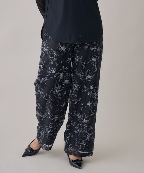 Paradise Picnic(パラダイスピクニック)の「大花柄イージーパンツ(その他パンツ・レディース・ブラック/ベージュ・FREE)」の5枚目の写真