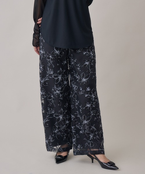 Paradise Picnic(パラダイスピクニック)の「大花柄イージーパンツ(その他パンツ・レディース・ブラック/ベージュ・FREE)」の6枚目の写真