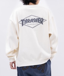 THRASHER（スラッシャー）の「【at】〔THRASHER スラッシャー〕新柄追加 クラックプリント 裏起毛クルーネックスウェット ホームタウン ダイヤ NECKFACE（スウェット）」