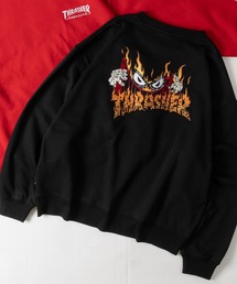 THRASHER（スラッシャー）の「【at】〔THRASHER スラッシャー〕新柄追加 クラックプリント 裏起毛クルーネックスウェット ホームタウン ダイヤ NECKFACE（スウェット）」