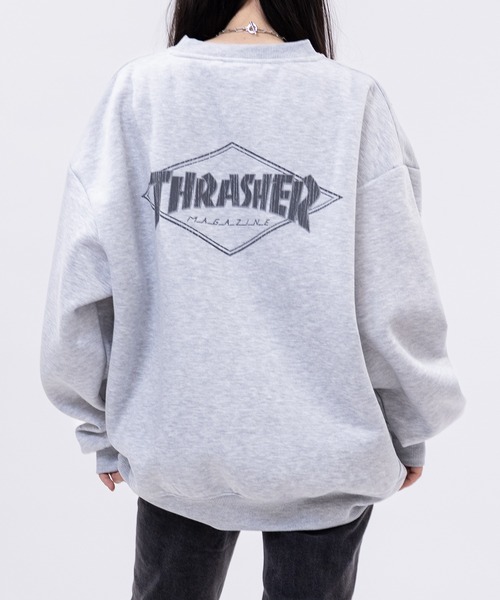 THRASHER(スラッシャー)の「【at】〔THRASHER/スラッシャー〕クラックプリント 裏起毛クルーネックスウェット ホームタウン/ダイヤ/NECKFACE(スウェット・メンズ・ライトグレー系2/ブラック系3/ブラック系1/ワイン/ブラウン系2/ブラウン系1/ホワイト系2/ホワイト系1/ライトグレー系3/ライトグレー系1/ブラック系2/ホワイト系3・LARGE/MEDIUM)」の8枚目の写真