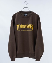 THRASHER（スラッシャー）の「【at】〔THRASHER/スラッシャー〕クラックプリント 裏起毛クルーネックスウェット ホームタウン/ダイヤ/NECKFACE（スウェット）」