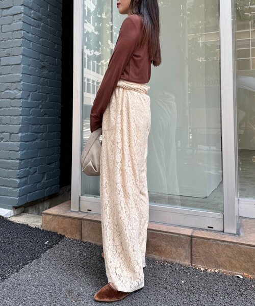 WILLOW(ウィロー)の「【willow】レースオールインワン(サロペット/オーバーオール・レディース・ベージュ/ブラウン・ONE SIZE)」の16枚目の写真