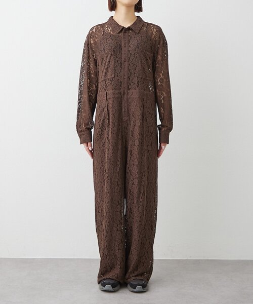 WILLOW(ウィロー)の「【willow】レースオールインワン(サロペット/オーバーオール・レディース・ベージュ/ブラウン・ONE SIZE)」の10枚目の写真