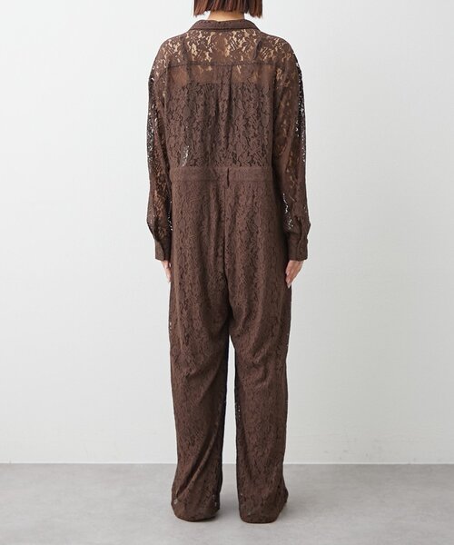 WILLOW(ウィロー)の「【willow】レースオールインワン(サロペット/オーバーオール・レディース・ベージュ/ブラウン・ONE SIZE)」の12枚目の写真