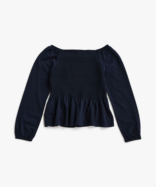 TOMMY HILFIGER(トミーヒルフィガー)の「GIRLS ロングスリーブスモックトップ(その他トップス・レディース・マルチ/ネイビー・140cm/150cm/130cm/160cm)」の3枚目の写真
