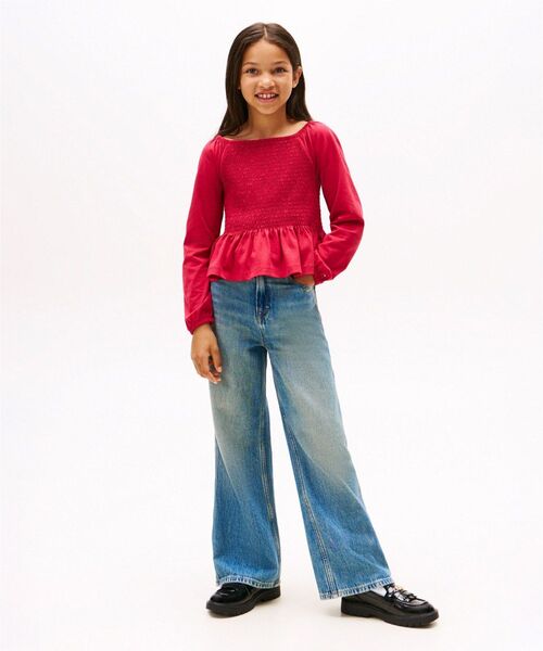 TOMMY HILFIGER(トミーヒルフィガー)の「GIRLS ロングスリーブスモックトップ(その他トップス・レディース・マルチ/ネイビー・140cm/150cm/130cm/160cm)」の5枚目の写真