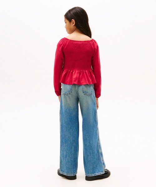 TOMMY HILFIGER(トミーヒルフィガー)の「GIRLS ロングスリーブスモックトップ(その他トップス・レディース・マルチ/ネイビー・140cm/150cm/130cm/160cm)」の6枚目の写真