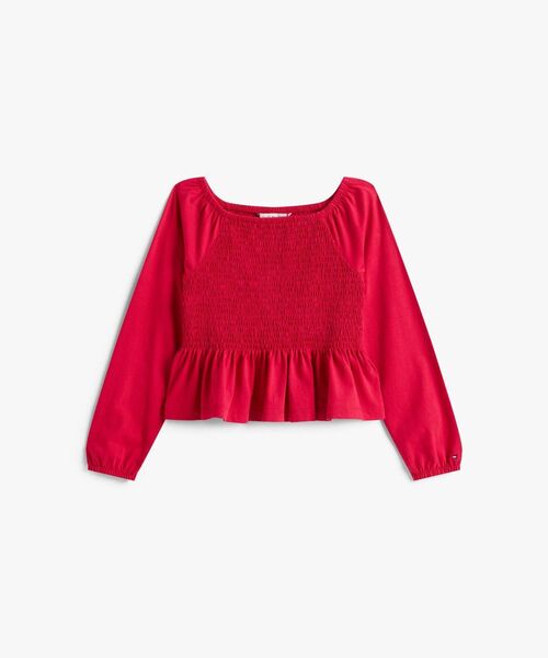 TOMMY HILFIGER(トミーヒルフィガー)の「GIRLS ロングスリーブスモックトップ(その他トップス・レディース・マルチ/ネイビー・140cm/150cm/130cm/160cm)」の7枚目の写真