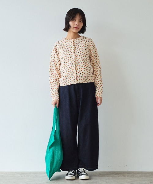 bulle de savon（ビュルデサボン）の「《early spring》hana hana プリント ニットカーディガン（カーディガン/ボレロ・レディース・アイボリー・FREE）」の6枚目の写真