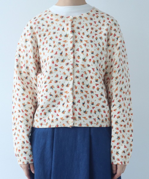 bulle de savon（ビュルデサボン）の「《early spring》hana hana プリント ニットカーディガン（カーディガン/ボレロ・レディース・アイボリー・FREE）」の11枚目の写真
