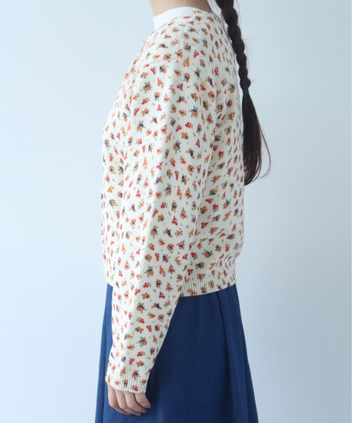 bulle de savon（ビュルデサボン）の「《early spring》hana hana プリント ニットカーディガン（カーディガン/ボレロ・レディース・アイボリー・FREE）」の12枚目の写真