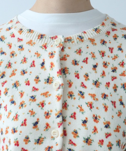 bulle de savon（ビュルデサボン）の「《early spring》hana hana プリント ニットカーディガン（カーディガン/ボレロ・レディース・アイボリー・FREE）」の14枚目の写真