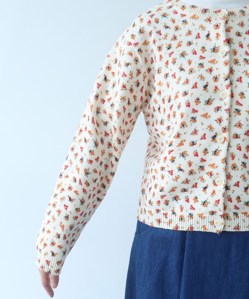 bulle de savon（ビュルデサボン）の「《early spring》hana hana プリント ニットカーディガン（カーディガン/ボレロ・レディース・アイボリー・FREE）」の16枚目の写真