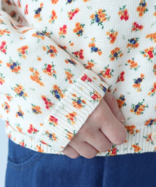 bulle de savon（ビュルデサボン）の「《early spring》hana hana プリント ニットカーディガン（カーディガン/ボレロ・レディース・アイボリー・FREE）」の17枚目の写真