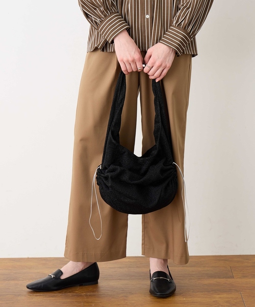 LE SOUK HOLIDAY（ルスークホリデー）の「グリッタートートBAG（トートバッグ・レディース・シルバー/ブラック・フリー）」の5枚目の写真