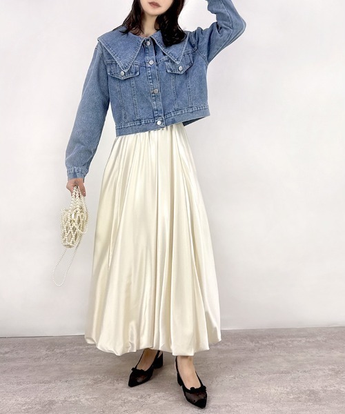 セール】【大きめ襟が可愛さ引き立てる♪クラシカルデニム】セーラー