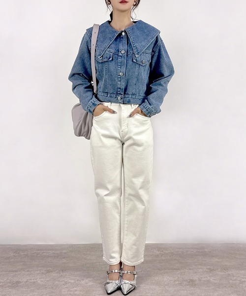 セール】【大きめ襟が可愛さ引き立てる♪クラシカルデニム】セーラー