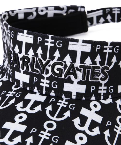 PEARLY GATES（パーリーゲイツ）の「【PEARLY GATES】ロゴアンカー柄バイザー (UNISEX)（サンバイザー・レディース・ブラック系その他・FREE）」の5枚目の写真
