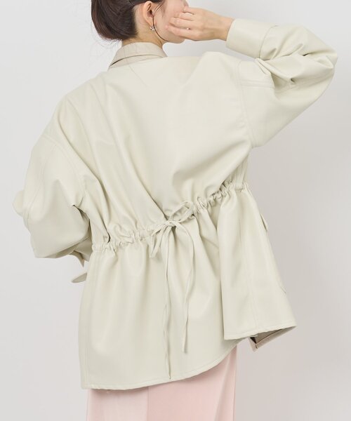 【タグ付き新品】mystic/マルチwayレースレイヤードジャケット/アイボリー mystic（ミスティック） コート アウター 「@lily.s_y 企画」マルチway