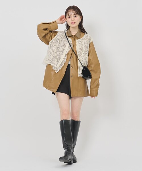 mystic（ミスティック）の「【@lily.s_y 企画】マルチwayレースレイヤードジャケット（その他アウター・レディース・アイボリー/キャメル・1/2）」の18枚目の写真