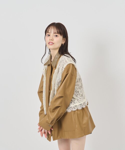 mystic（ミスティック）の「【@lily.s_y 企画】マルチwayレースレイヤードジャケット（その他アウター・レディース・アイボリー/キャメル・1/2）」の16枚目の写真